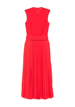 Solace London Sophie pleated sleeveless maxi dress - Red