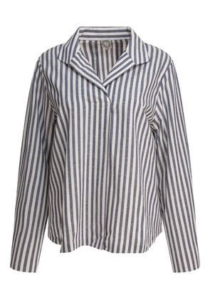 Ines De La Fressange striped-pattern cotton shirt - Blue