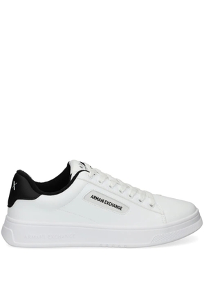 Armani Exchange embroidered-logo sneakers - White