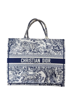 Christian Dior Pre-Owned small Book toile de jouy tote bag - Blue