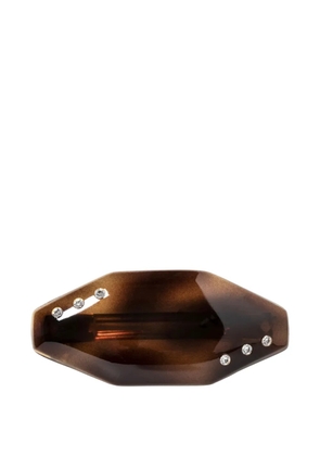 Jennifer Behr Eugenie crystal-embellished barrette - Brown