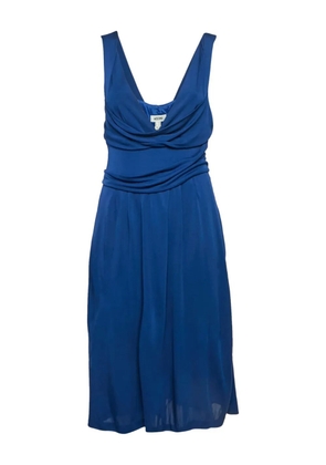 Moschino Pre-Owned draped-detailing dress - Blue