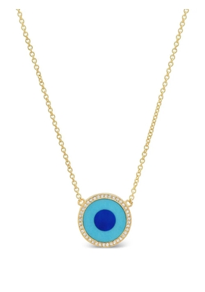 Jennifer Meyer Evil Eye-motif diamond and turquoise necklace - Gold