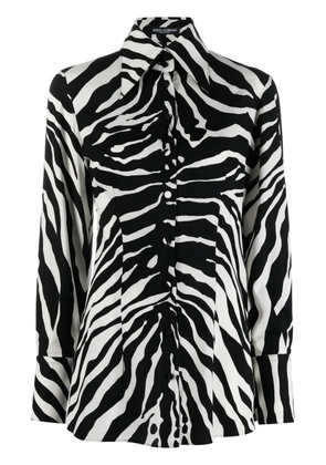 Dolce & Gabbana zebra-print silk shirt - Black