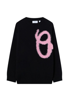 Off-White fuzzy crewneck knitwear - Black