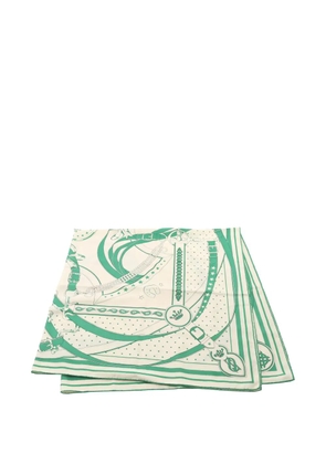 Hermès Pre-Owned 2010s Carréjean Carres 140 La Promenade Du Matin scarf - Neutrals