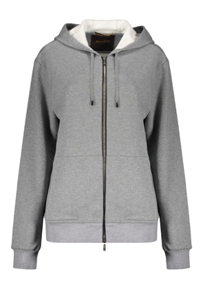 Moorer Taran-Lil zip-up hoodie - Grey