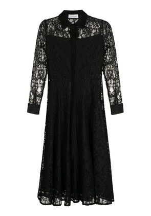 Olympiah Branch lace-trim midi dress - Black