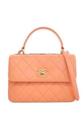CHANEL Pre-Owned 2021-2025 Small Lambskin Trendy CC Top Handle Bag satchel - Orange