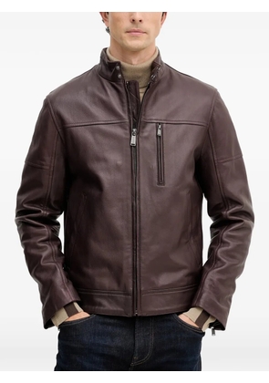 Trussardi padded biker jacket - Brown