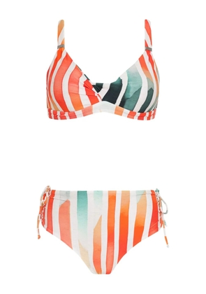 Lygia & Nanny Marcela stripe-print bikini - Orange