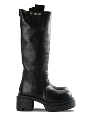 Rick Owens 75mm knee-high platform boots - Black
