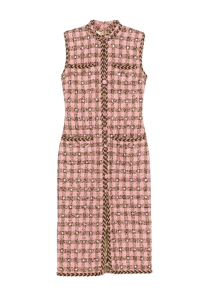 Giuseppe Di Morabito tweed check-pattern dress - Pink