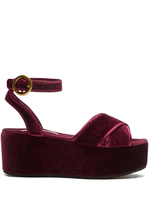 MALIPARMI buckle platform sandals - Red