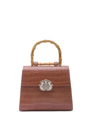 Isla leather tote bag - Brown