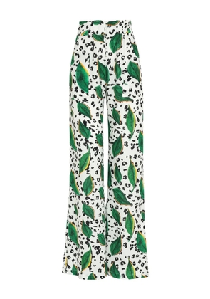 Brigitte graphic-print trousers - White