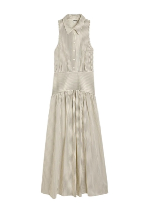 STAUD Romy striped dress - Neutrals