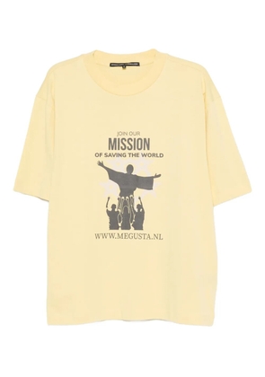MEGUSTA Recruiter graphic-print T-shirt - Yellow