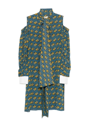 Fendi Pre-Owned 2020s heart-pattern midi dress - Blue