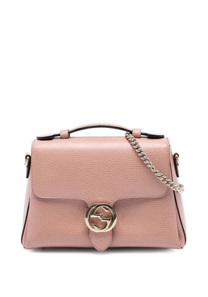 Gucci Pre-Owned 2016-2025 Small Dollar Calfskin Interlocking G satchel - Pink