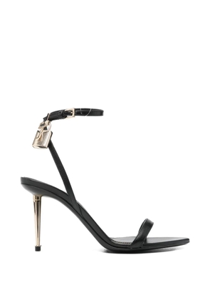TOM FORD point-toe padlock-detail heeled sandals - Black