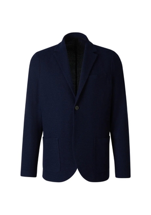 Harris Wharf London honeycomb knit two-button blazer - Blue