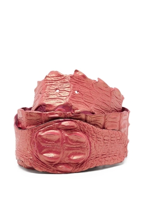 Roberto Cavalli crocodile-motif belt - Pink