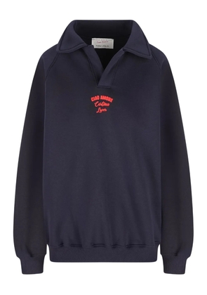 Giada Benincasa embroidered polo-neck top - Blue