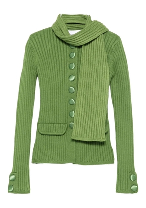 House of Sunny buttoned flap-pocket cardigan - Green