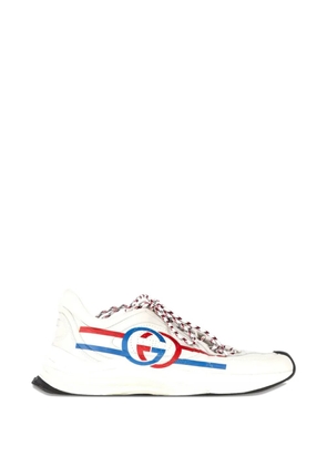 Gucci Pre-Owned Run logo-print sneakers - White