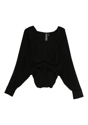 Norma Kamali ruched bodysuit - Black
