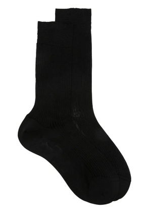Maria La Rosa fine-ribbed silk socks - Black