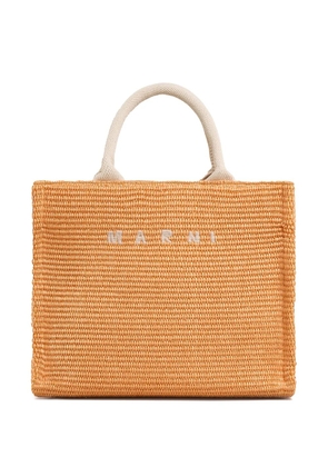Marni small raffia tote bag - Orange