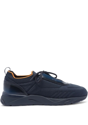 Santoni lace-up knitted sneakers - Blue