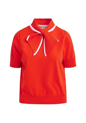 Essentiel Antwerp Jonda scarf-tie T-shirt - Red