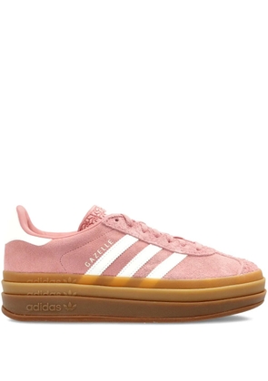 adidas Gazelle Bold suede three-stripe sneakers - Pink