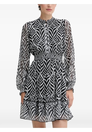 Hale Bob Nyra button printed mini dress - Black