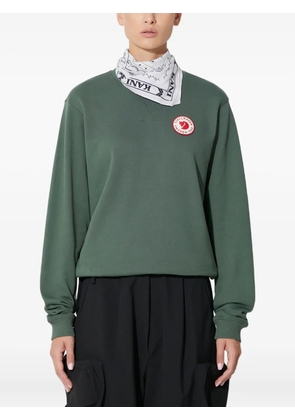 Fjällräven logo patch crew neck top - Green