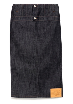 Jean Paul Gaultier inverted denim skirt - Blue