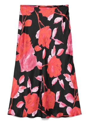 Blumarine floral-print midi skirt - Black