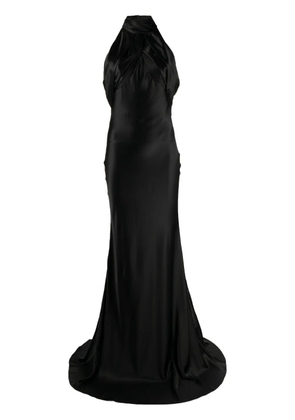 Rachel Gilbert Audrey halterneck silk gown - Black