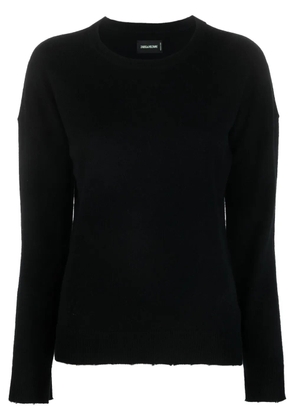 Zadig&Voltaire Cici star-patch cashmere jumper - Black