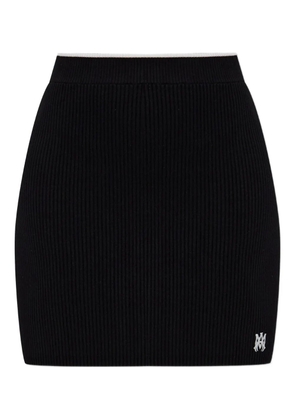 AMIRI ribbed mini skirt - Black