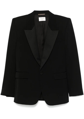 Saint Laurent grain-de-poudre blazer - Black