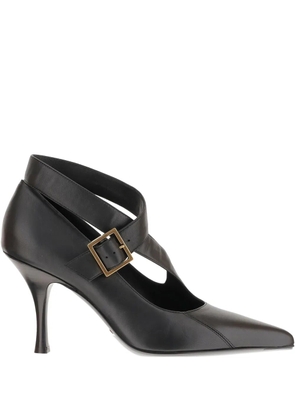 KHAITE 85mm leather heeled pumps - Black