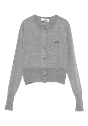 Vivienne Westwood Bea logo-embroidery cardigan - Grey
