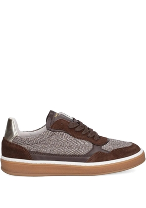 TWINSET herringbone panelled sneakers - Brown