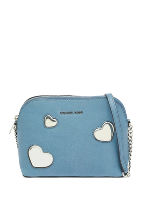 Michael Michael Kors Peek A Boo Dome heart-motif leather cross-body bag - Blue