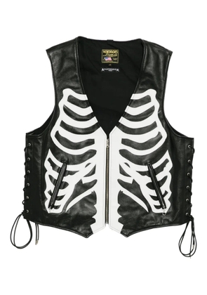 Mastermind Japan x VANSON Bones sleeveless jacket - Black