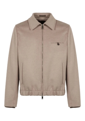 slowear zip bomber jacket - Neutrals